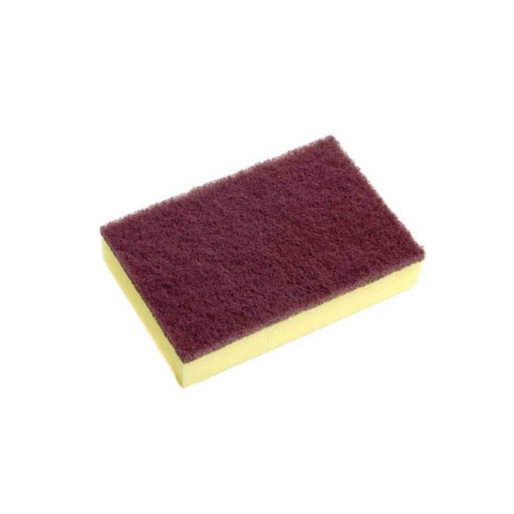 Scouring Sponge Red SCOUR SPONGE MEDIUM BROWN 15X10CM (10EA/PACK) – KLEANKING