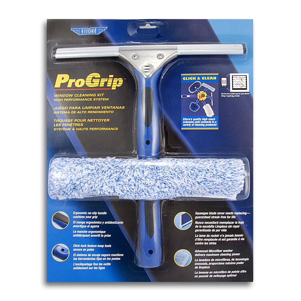 ETTORE BLUE PRO GRIP WASHER & SQUEEGEE KIT KLEANKING