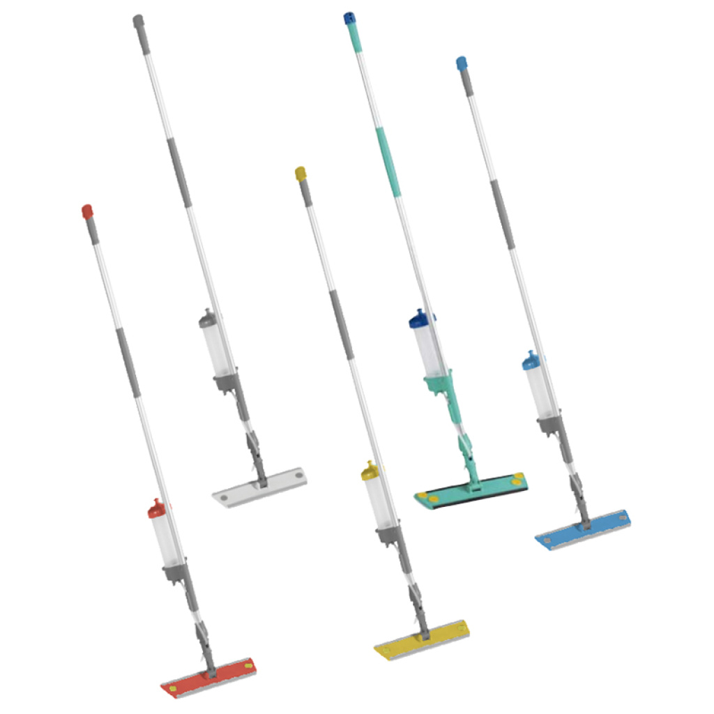 FLAT MOP AQUA WITH VELCRO 40CM GREY KLEANKING