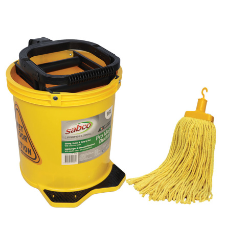Sabco ProMop Bucket + Mop Set (Yellow)